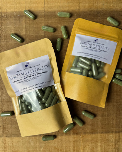 Emerald Vitality - Spirulina & Moringa Capsules