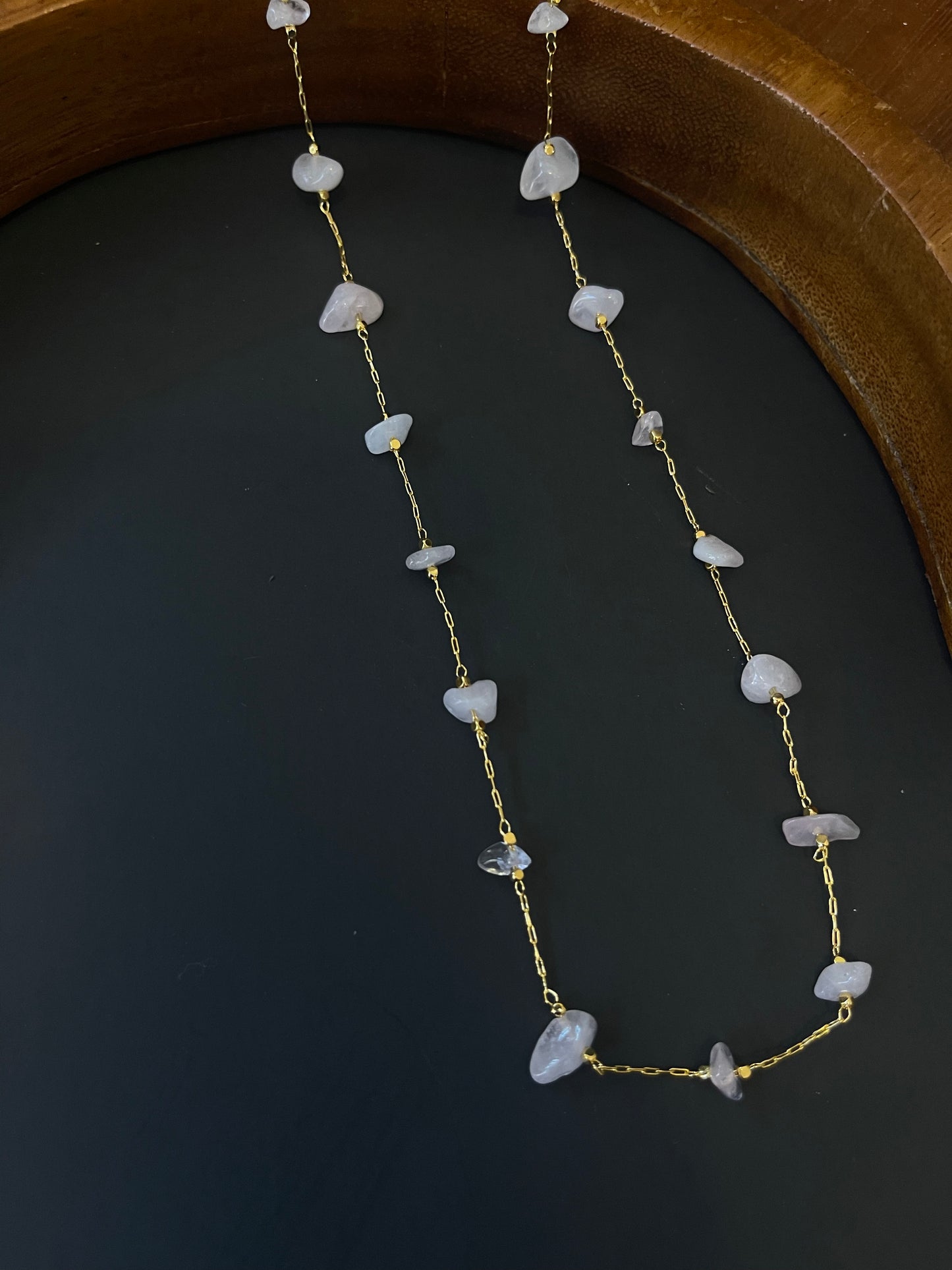 Dainty Gold Plated Gemstones Chips Chokers